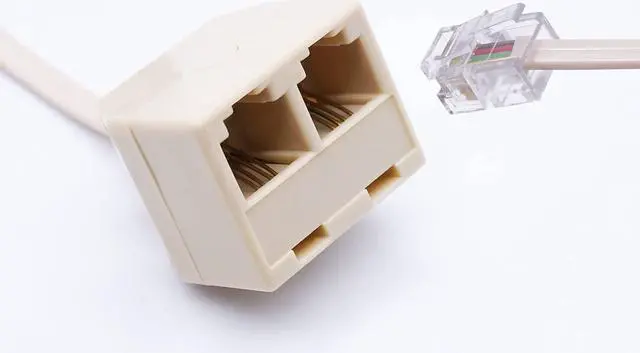 Alt view image 2 of 4 - TWTADE 2 Pcs RJ11 6P4C Telephone Splitter Converter Cable Adapter 4 Pin 2 Way Male to Female I-024