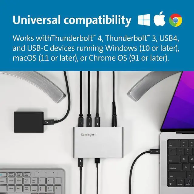 Alt view image 2 of 7 - Kensington SD2600T Thunderbolt 4 Hub, Dual 4K, 65W PD - Mac and Windows (K34036NA)