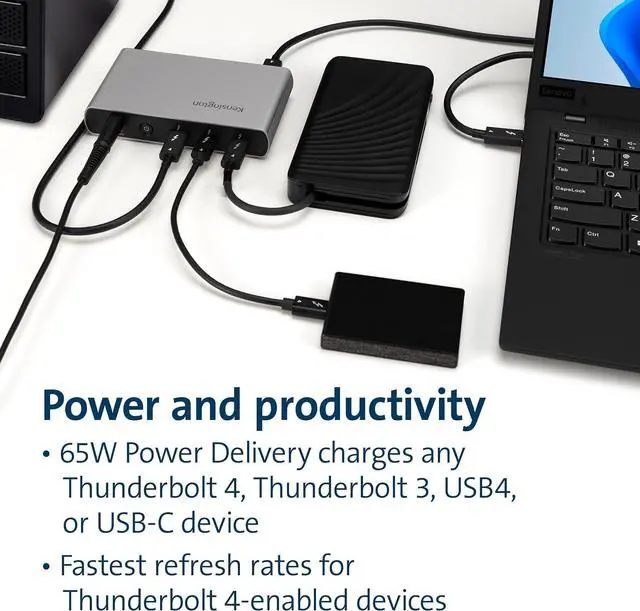 Alt view image 6 of 7 - Kensington SD2600T Thunderbolt 4 Hub, Dual 4K, 65W PD - Mac and Windows (K34036NA)