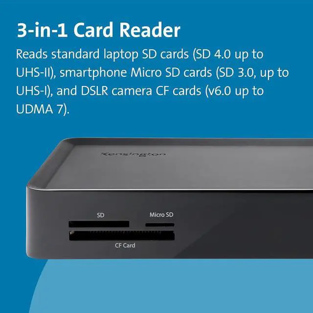 Alt view image 4 of 6 - Kensington SD4900P Triple 4k Display Docking Station for Windows, MacBooks and Surface - 60W PD; USB-C, Thunderbolt 3/4 & USB-A (K36800NA)