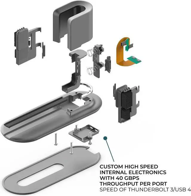 Alt view image 7 of 7 - HumanCentric DockBook for Touch Bar MacBook Pro Only, Compatible with Touch Bar MacBook Pro 2016-2020 and 2022, Must Have Touch Bar, Does NOT Support Dual Monitors, Requires Your Power Adapter