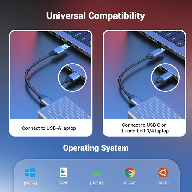Alt view image 7 of 7 - Qhou Laptop Docking Station, 11 in 1 USB C HUB with Two 4K @ 60Hz Video Outputs, Two Monitors, 3 x USB 3.1 10 Gbps, 2 x HDMI, 2 x DP, 100 W PD, Compatible with Windows and M1 Mac