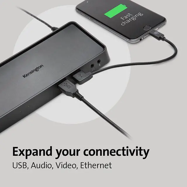 Alt view image 5 of 7 - Kensington SD3650 Universal USB 3.0 Mountable Docking Station, Black (K33997WW)