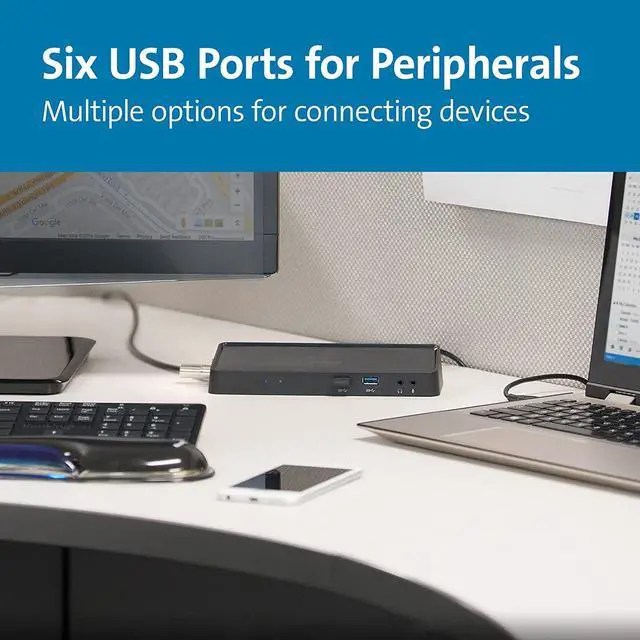 Alt view image 6 of 7 - Kensington SD3650 Universal USB 3.0 Mountable Docking Station, Black (K33997WW)