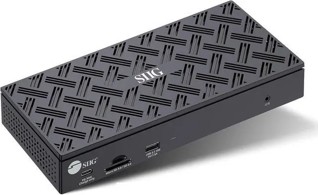 Main image of SIIG USB-C Quad 4K 60Hz Docking Station with 100W PD - Quad 4K@60Hz Monitor Laptop Dock - DisplayLink - 4 HDMI 4 DisplayPort, 4X USB-A, 2X USB-C, Thunderbolt 3 Compatible, 2.5 Gigabit Ethernet