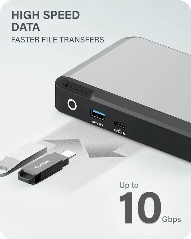 Alt view image 5 of 7 - ALOGIC Dual 4K Display Universal Docking Station  DX2 with 65W Power Delivery (Laptop Charging)