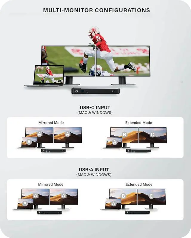 Alt view image 6 of 7 - ALOGIC Dual 4K Display Universal Docking Station  DX2 with 65W Power Delivery (Laptop Charging)