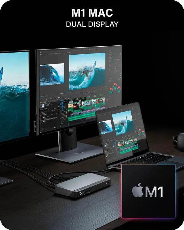 Alt view image 7 of 7 - ALOGIC Dual 4K Display Universal Docking Station  DX2 with 65W Power Delivery (Laptop Charging)