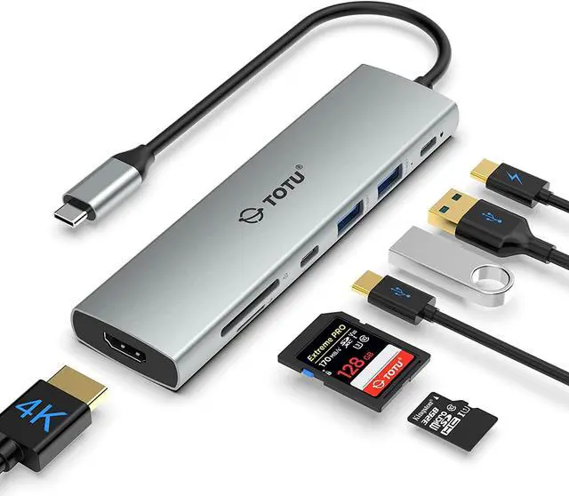 Alt view image 4 of 7 - TOTU 18-in-1 Thunderbolt 3 Docking Station(8K DP)& 7 in 1 4K HDMI USB C Hub