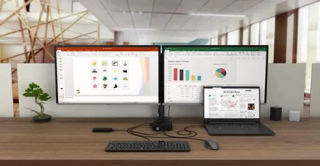 Alt view image 3 of 7 - USB-C 1xHDMI 1xDisplayPort Docking Station with 100W Power Delivery