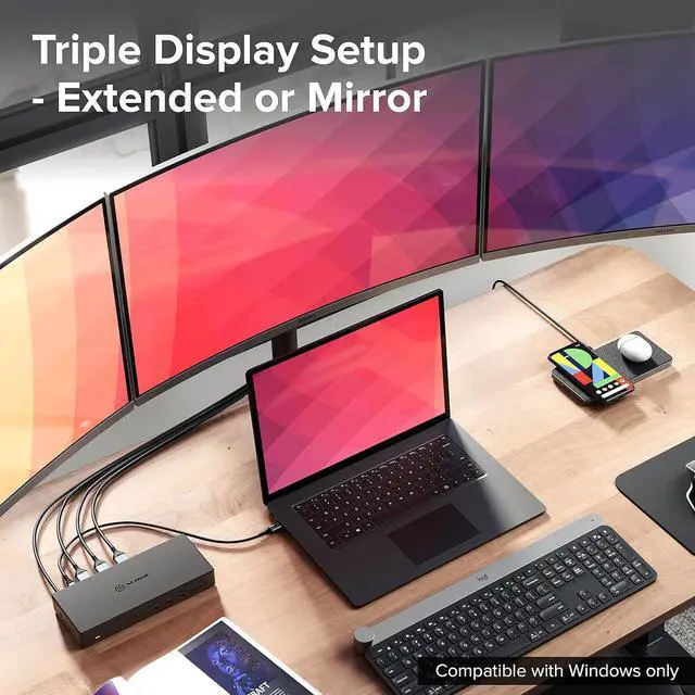 Alt view image 3 of 7 - Alogic USB-C Triple Display Dp Alt. Mode Docking Station