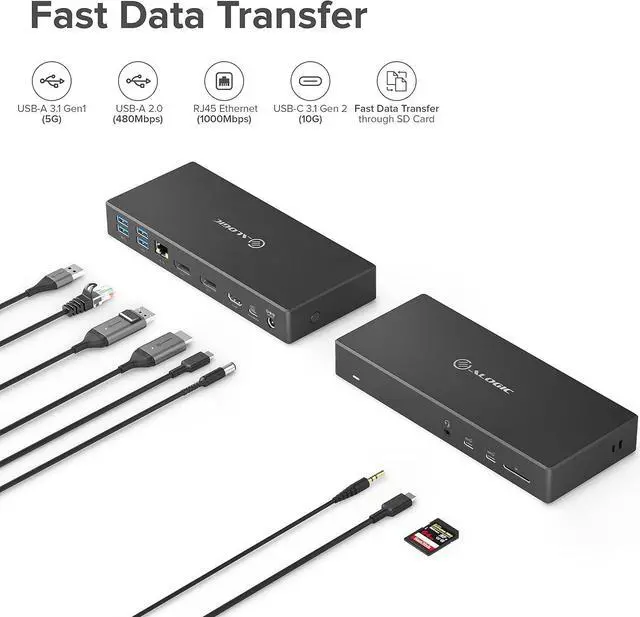 Alt view image 5 of 7 - Alogic USB-C Triple Display Dp Alt. Mode Docking Station