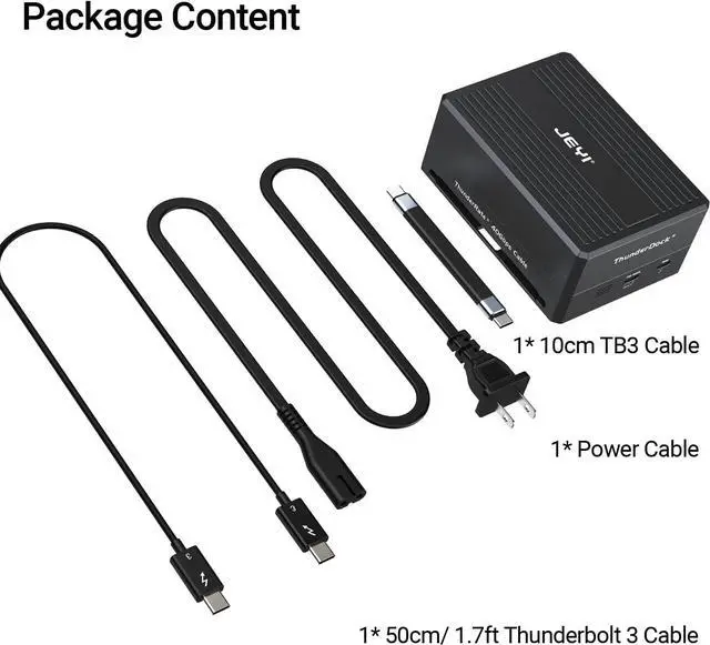 Alt view image 7 of 7 - GaN Thunderbolt 3 Dock, JEYI 8-in-1 Dual Thunderbolt 3 Docking Station with NVMe M.2 Expansion, 8K DP,60W PD, USB-A 10Gbps - ThunderDock 7 Ultra