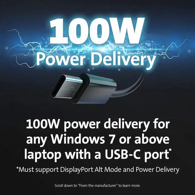 Alt view image 5 of 7 - Kensington SD4850P USB-C Docking Station for Dell, HP, Lenovo, Surface, PixelBook, Pixel Slate- Dual 4K Video, 100W PD (K34115NA)