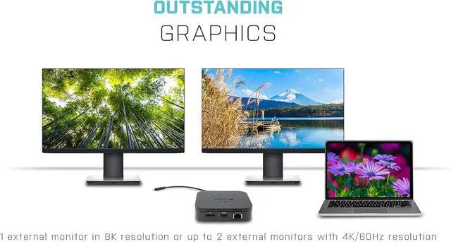 Alt view image 7 of 7 - i-tec Thunderbolt 3 Travel Dock Dual 4K Display 60W Charging Portable Laptop Hub, Windows, MacBook Air, MacBook Pro, 1x USB 3.1, 1x USB-C PD, 1x USB 2.0, Gigabit Ethernet 1x DisplayPort, 1x HDMI