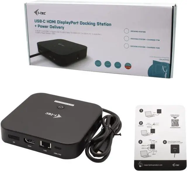 Alt view image 4 of 7 - USB-C 1xHDMI 1xDisplayPort Docking Station with 100W Power Delivery