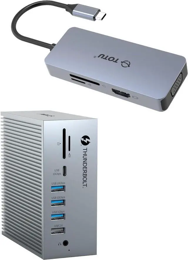 Main image of TOTU 18-in-1 Thunderbolt 3 Docking Station(8K DP) & 6 in 1 4K HDMI VGA USB C Hub