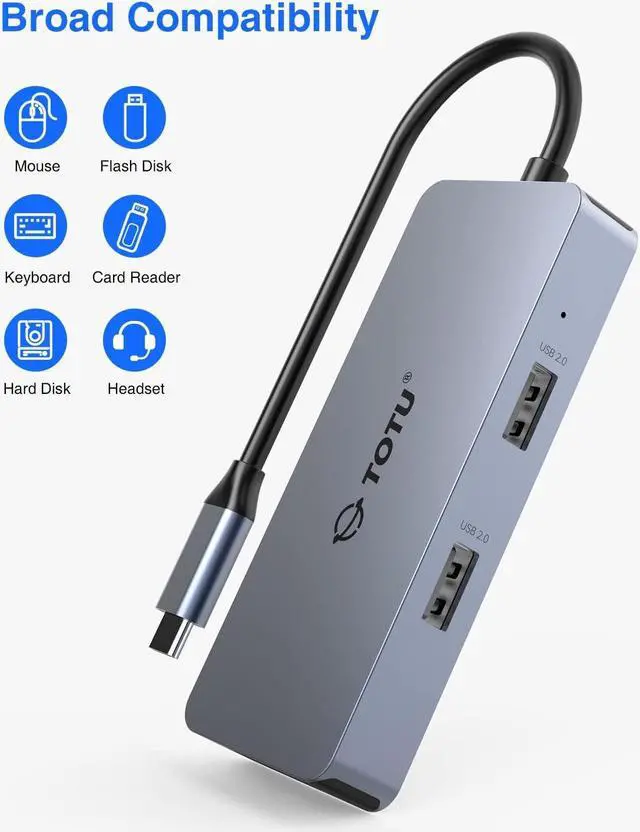 Alt view image 5 of 7 - TOTU 18-in-1 Thunderbolt 3 Docking Station(8K DP) & 6 in 1 4K HDMI VGA USB C Hub