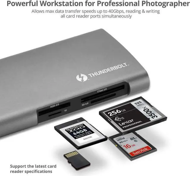 Alt view image 7 of 7 - SIIG 10 Ports 150W Charging Station and Thunderbolt 3 Dual 4K Docking Station