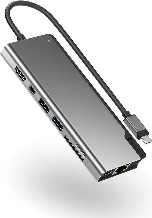 Main image of ALOGIC USB-C 4K Dual Display Dock; 100W Power Delivery; 2X USB-A; USB-C; HDMI; Mini DisplayPort; Ethernet; SD & Micro-SD Card Reader; 8-in-1 Ultra Dock Plus Gen 2