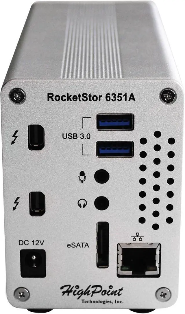 Alt view image 2 of 4 - HighPoint RocketStor 6351A Thunderbolt 2 I/O Dock without cable