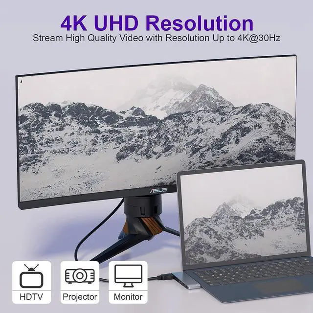 Alt view image 3 of 7 - Surface Laptop 2 Docking Station, Microsoft Surface Laptop 2 USB Hub with 4K HDMI, USB 3.0, USB C, USB 2.0, SD Card Slot, TF Card Slot, 3.5 Audio Port, Only for Surface Laptop Gen 1 Gen 2