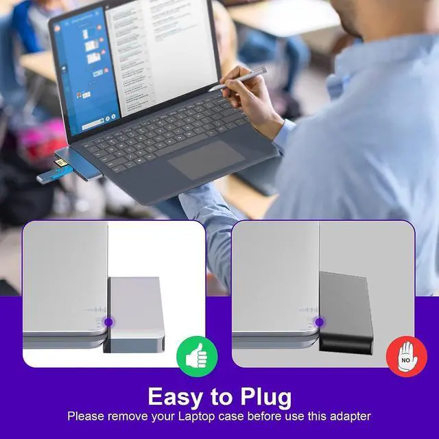 Alt view image 6 of 7 - Surface Laptop 2 Docking Station, Microsoft Surface Laptop 2 USB Hub with 4K HDMI, USB 3.0, USB C, USB 2.0, SD Card Slot, TF Card Slot, 3.5 Audio Port, Only for Surface Laptop Gen 1 Gen 2