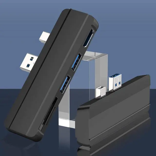 Alt view image 5 of 7 - Docking Station, for Surface Pro 4/5/6, 5 Gbps USB Hub, 5 in 1 4K HD Multimedia Interface Output, USB 3.0, Memory Card, Storage Card Reader Ports, Aluminum Shell(Black)