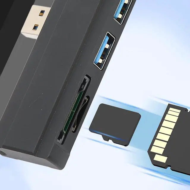 Alt view image 4 of 7 - Docking Station, for Surface Pro 4/5/6, 5 Gbps USB Hub, 5 in 1 4K HD Multimedia Interface Output, USB 3.0, Memory Card, Storage Card Reader Ports, Aluminum Shell(Black)