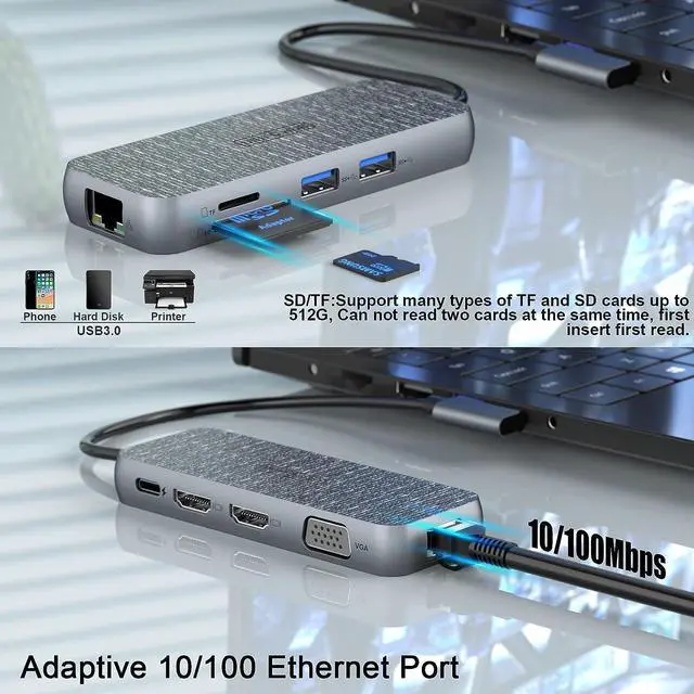 Alt view image 7 of 7 - HDMI 4 Port Kvm Switch Box for 4 Computers Share 1 Monitor, 4K@60Hz 4X1 KVM Switch with 4 USB 2.0 Ports, HDCP 2.2, Plug and Play, Button Switch, with 1 HDMI and 4 USB Cables
