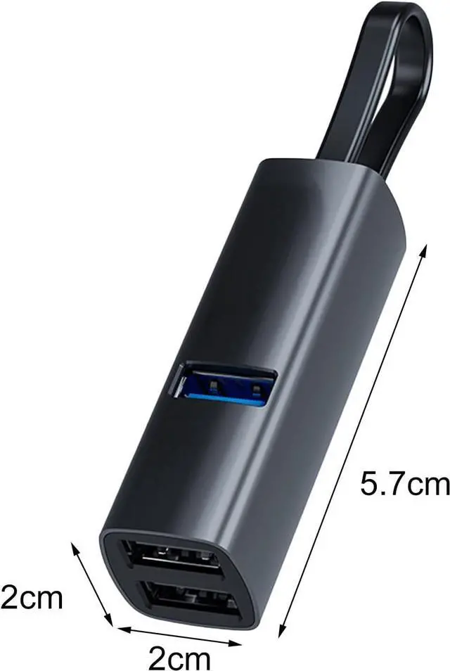 Alt view image 6 of 7 - lamphle 5Gbps Docking Station Dual Monitor USB 3.0/2.0 TF/SD Universal 3 HDMI Ports High Speed LED Lights Data Transfer USB C Hub Mini USB Splitter for Laptop PC Mobile Phone Grey USB