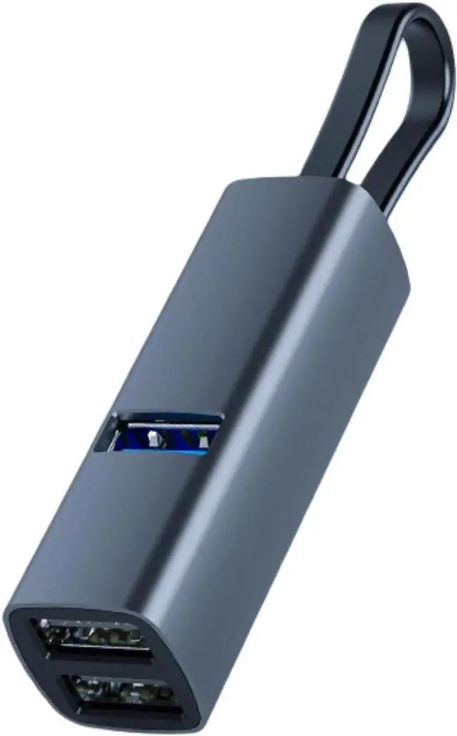 Main image of lamphle 5Gbps Docking Station Dual Monitor USB 3.0/2.0 TF/SD Universal 3 HDMI Ports High Speed LED Lights Data Transfer USB C Hub Mini USB Splitter for Laptop PC Mobile Phone Grey USB