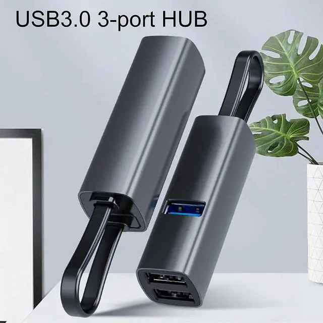 Alt view image 4 of 7 - lamphle 5Gbps Docking Station Dual Monitor USB 3.0/2.0 TF/SD Universal 3 HDMI Ports High Speed LED Lights Data Transfer USB C Hub Mini USB Splitter for Laptop PC Mobile Phone Grey USB