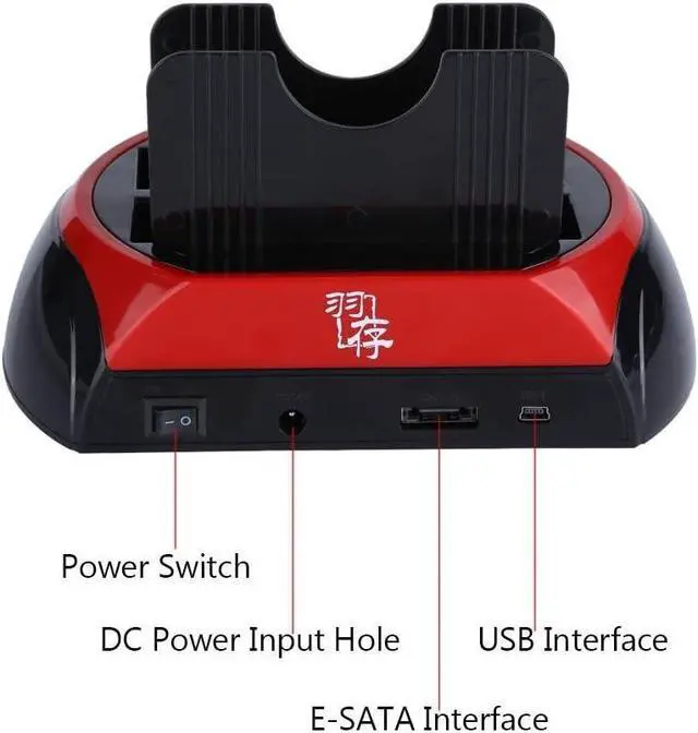 Alt view image 2 of 7 - 2.5"/3.5" Hard Disc Base Dual SATA IDE HDD Docking Station USB 2.0 Hub