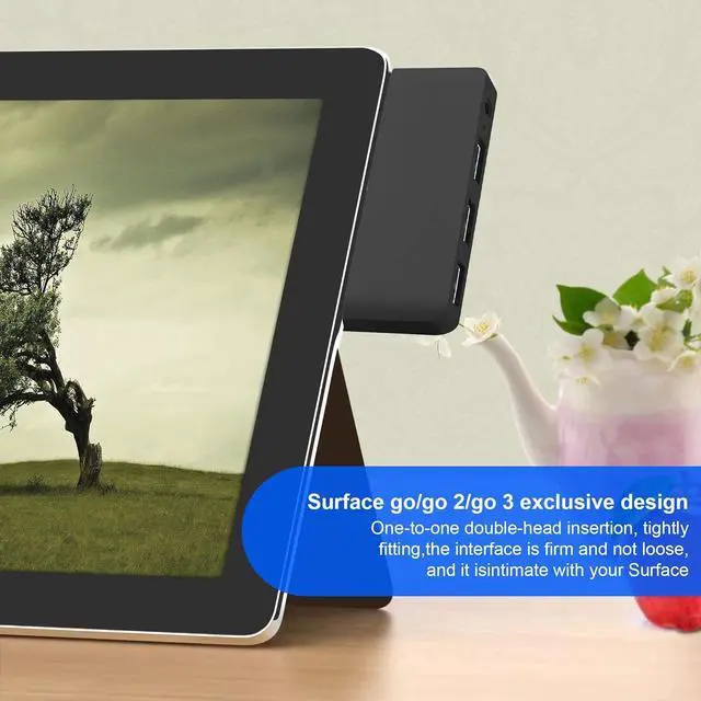 Alt view image 5 of 6 - Surface Go USB Hub Docking Station, Accessories for Surface Go/Surface Go2/Surface Go3, Surface Go USB Adapter with USB 3.0, 2X USB2.0 Ports, 3.5mm Earphones Jack