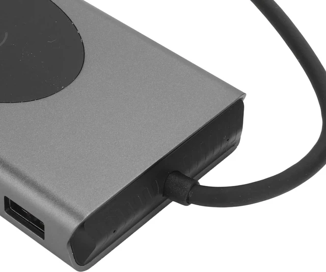 Alt view image 6 of 7 - 15 in 1 High Definition Docking Station for Computer Laptop Gray Aluminum Alloy Shell (Grey)