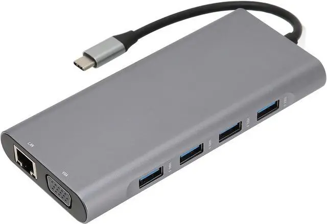 Main image of 11 in 1 Type C Hub, USB C Docking Station with 4K, 100W PD Charging, Ethernet, 35mm. Audio, USB 3020./., Card Reader, Aluminum Alloy Multi Port Adapter for,