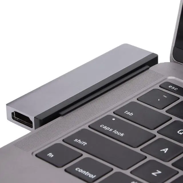 Alt view image 7 of 7 - 5 in 1 USB3.0 Hub Docking Station with Type C to for iOS Tablet Pro 18 20, Supports 4K 60Hz Display, 60W PD Charging, 3.5mm Audio