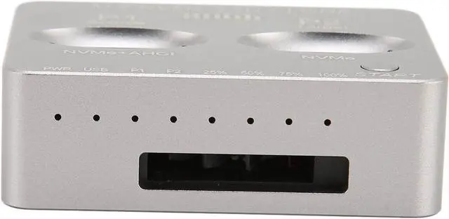 Alt view image 7 of 7 - M.2 NVMe SATA Docking Station, M.2 Solid State System Hard Drive Cloning Duplicator JMS586U Master, M.2 NVMe SATA Dual Drive Duplicator, USB 3.2 Type C Gen2 20Gbps.