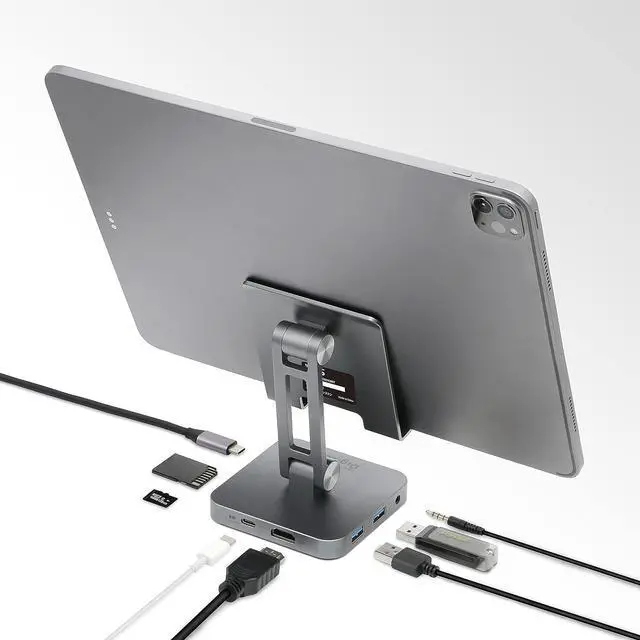 Alt view image 2 of 7 - Princeton PUD-CDOC7ST 7-in-1 USB Type-C Stand Docking Station (PD 87W Compatible, 4K Output, Multi Display)