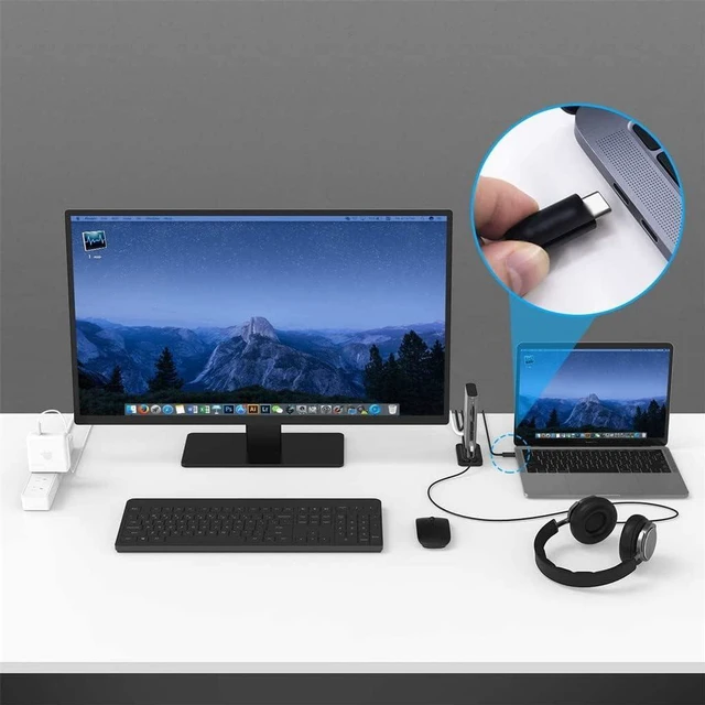 Alt view image 5 of 5 - C Hub Docking Station TypeC 4K 60Hz PD VGA 3.0 2. for Air/Surface Type-C Splitter