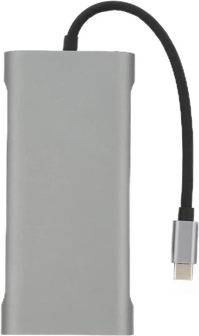 Alt view image 6 of 7 - Expansion Dock Type C 11 in 1, Multifunctional Aluminum Alloy, Portable Dock for Type C Computers, 4K, 4 USB3.0 Ports, 1080P VGA, 87W PD, Gigabit RJ45