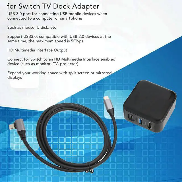 Alt view image 3 of 7 - HDMI Dock,3 in 1 4K HD Multimedia Interface TV Dock,USB Docking Station with USB 3.0 Port for Switch OLED Smartphone(#3)