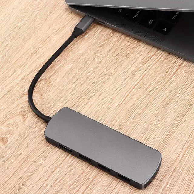 Alt view image 2 of 7 - USB C Hub,6-in-1 Multifunctional HD Docking Station Type-C to HDMI USB3.1 HUB with Breathing Light