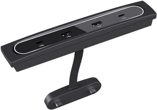 Main image of USB Shunt Hub Car Smart Docking Station for 2021 Tesla Model 3 Model Y 4-in-1 USB Splitter Extension 27W Quick Charger (Black)