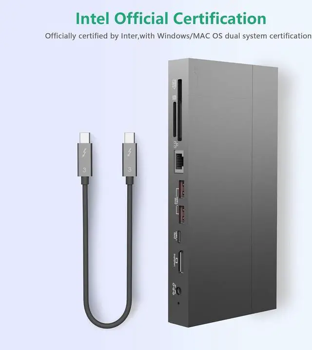 Alt view image 6 of 7 - USB 4 Dock with 2X USB 4 (40Gb/s), DP, SD4.0, CFast2.0 Card Slot, RJ45, Gen2 10gb USB-A USB-C,120W DC Power for Mac/PC,USB 4 Hub with 2.3ft Cable