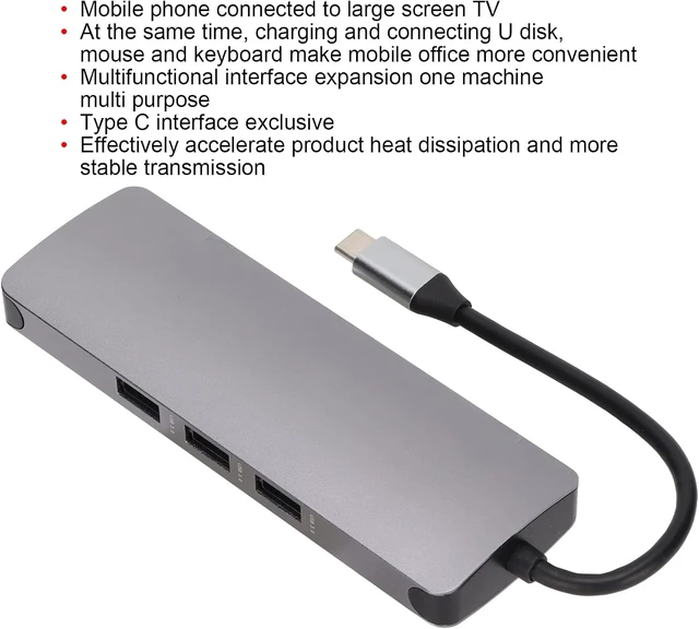 Alt view image 3 of 7 - MAVIS LAVEN 9 in 1 USB C Hub, 4K and 100W PD