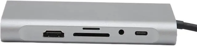 Alt view image 7 of 7 - Expansion Dock Type C 11 in 1, Multifunctional Aluminum Alloy, Portable Dock for Type C Computers, 4K, 4 USB3.0 Ports, 1080P VGA, 87W PD, Gigabit RJ45