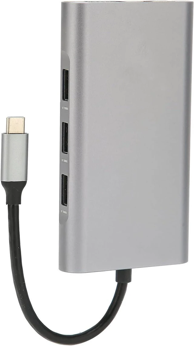 Alt view image 4 of 7 - EBTOOLS 10 in 1 USB C Hub, USB 3.0+HDMIMemoryStorage Card ReaderRJ45+PD + 3.5MM AudioVGA Multifunction Docking Station