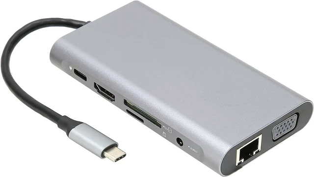 Alt view image 6 of 7 - 10 in 1 Docking Hub TypeC to HighDefinition Multimedia Interface USB PD Expansion Dock for Transfer Data
